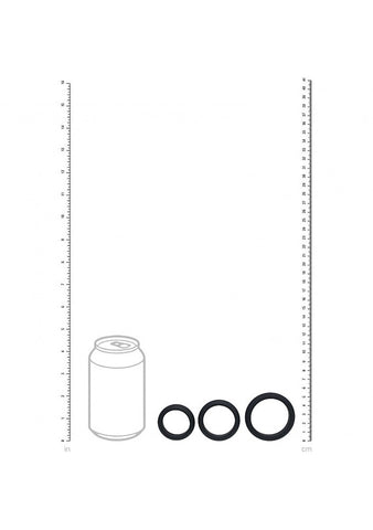 LEVELZ Wide O Silicone Cock Ring Set by Shots Toys - Cock Ring Sets