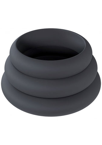 LEVELZ Wide O Silicone Cock Ring Set by Shots Toys - Cock Ring Sets