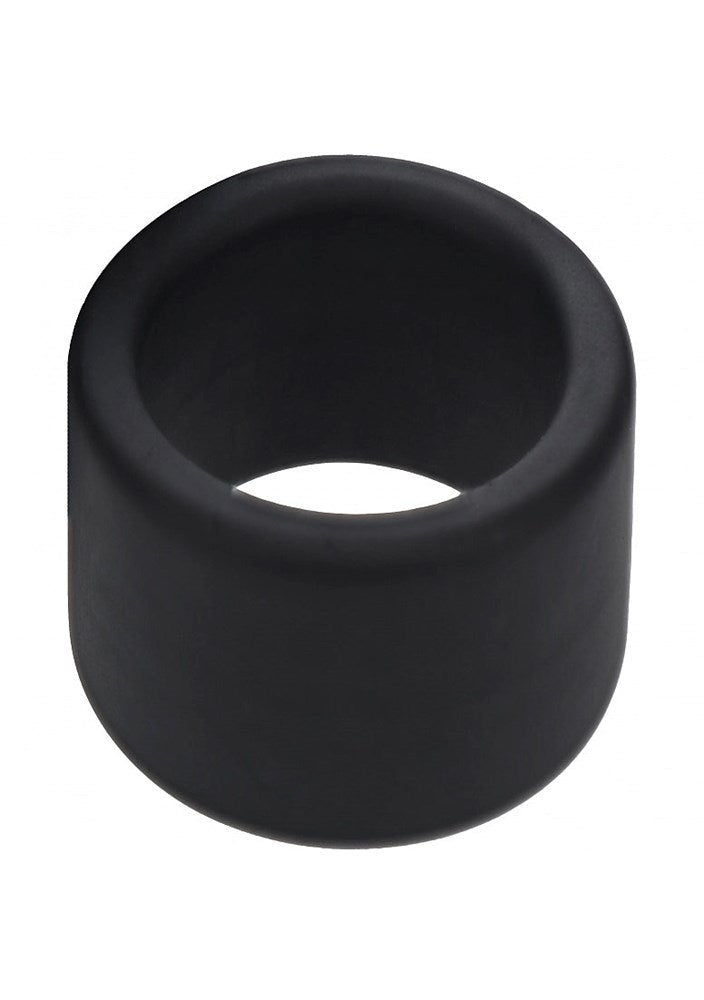 Shots LEVELZ Liquid Silicone Stretchy Ball Strap Black - Stretchy Cock Rings
