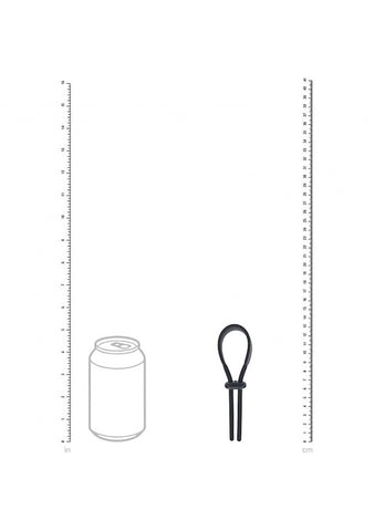 Wide Adjustable Silicone Lasso Cock Ring by Shots - Stretchy Cock Rings