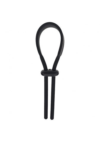 Wide Adjustable Silicone Lasso Cock Ring by Shots - Stretchy Cock Rings