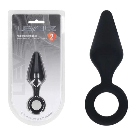 LEVELZ Silicone Anal Plug with Loop Butt Plug - Butt Plugs