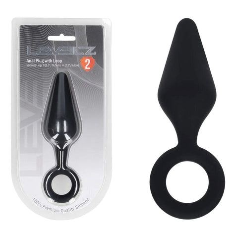 LEVELZ Silicone Anal Plug with Loop Butt Plug - Butt Plugs