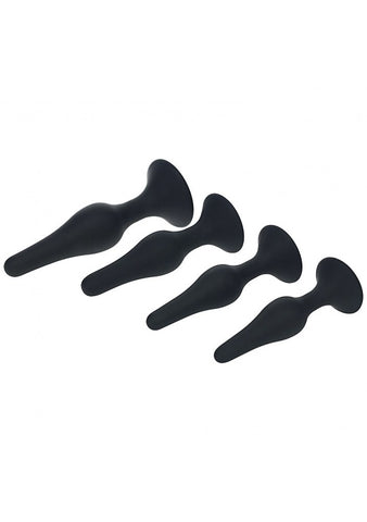 LEVELZ Slim Silicone Anal Plug Trainer Set of 4 - Butt Plugs
