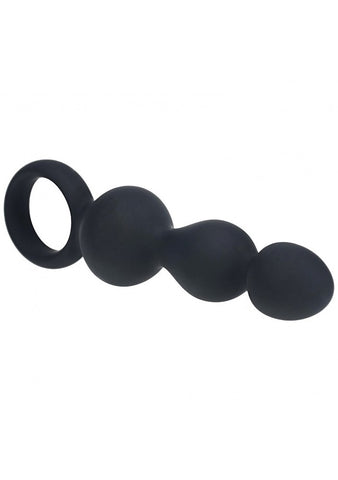 LEVELZ Beaded Silicone Anal Probe with Loop by Shots Toys - Anal Beads and Balls
