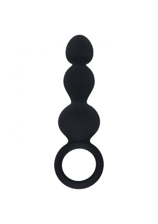 Shots LEVELZ Beaded Silicone Anal Probe with Loop