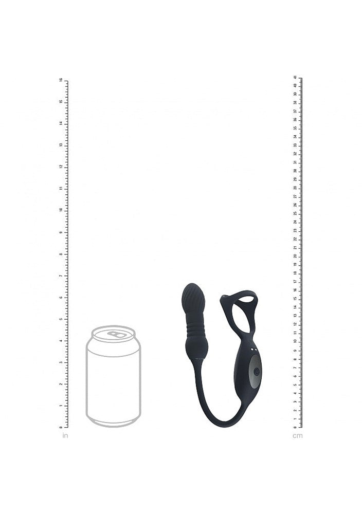 LEVELZ Vibrating TriO Cock Ring with P-Spot Stimulator - Vibrating Cock Rings