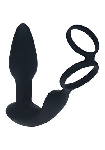 LEVELZ Dual Prostate Stimulator with Cock Ring Butt Plug - Prostate Toys