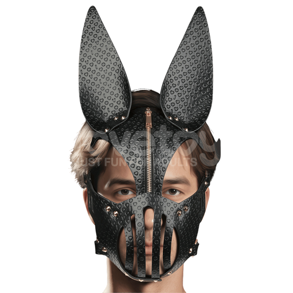 Lovetoy Dark Sculpted Bunny Ears BDSM Mask - Masks And Blindfolds