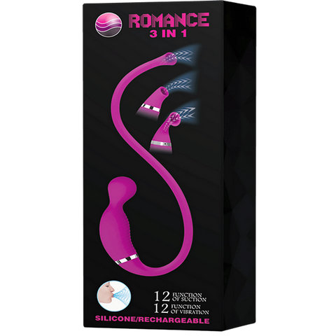 Rechargeable Romance 3-in-1 Vibrator by Baile - Clit Ticklers and Pulsators