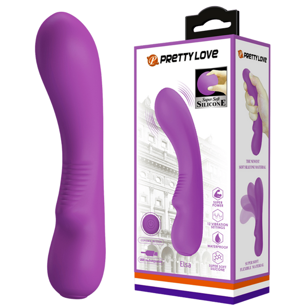 Pretty Love Elsa Rechargeable Silicone Massager - G-Spot Vibrators