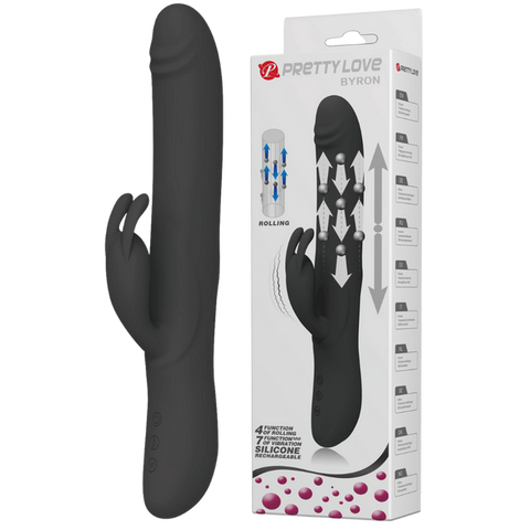 Rechargeable Rolling Byron Rabbit Vibrator by Baile - Rabbit Vibrators