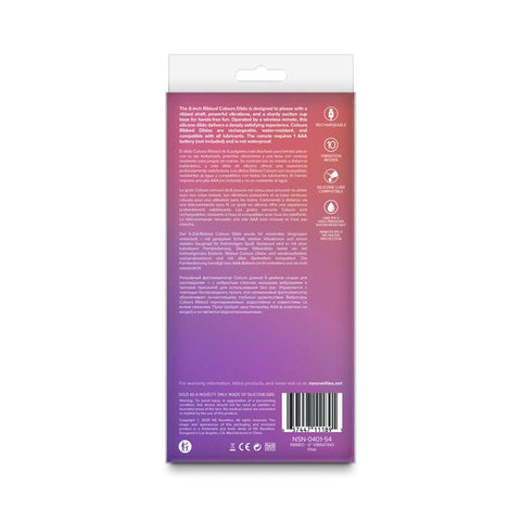 Colours Ribbed 6'' Dildo with Wireless Remote - Vibrating Dildos
