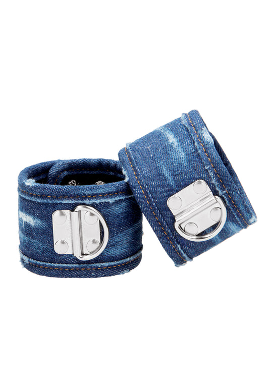 Shots Toys Roughend Denim Style Fetish Ankle Cuffs