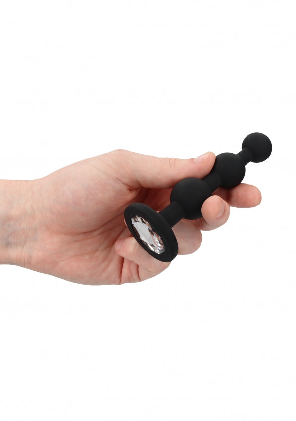 Shots Toys Silicone Butt Plug with Diamond Gem Base - Butt Plugs
