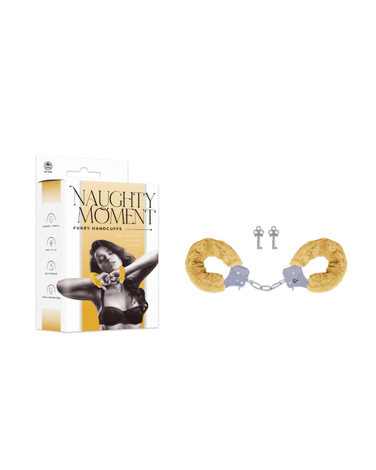 Naughty Moment Handcuff With Furry Sleeve - Cuffs And Restraints
