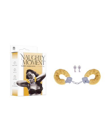Naughty Moment Handcuff With Furry Sleeve - Cuffs And Restraints