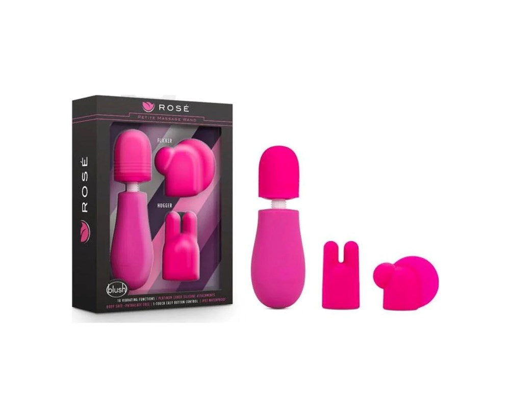 Rose Petite Massage Body Wand Vibrator Pink - Body Wands