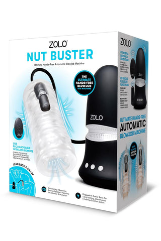 Zolo NUT BUSTER Mains Powered Hands Free Automatic Blowjob - Masturbators and Strokers