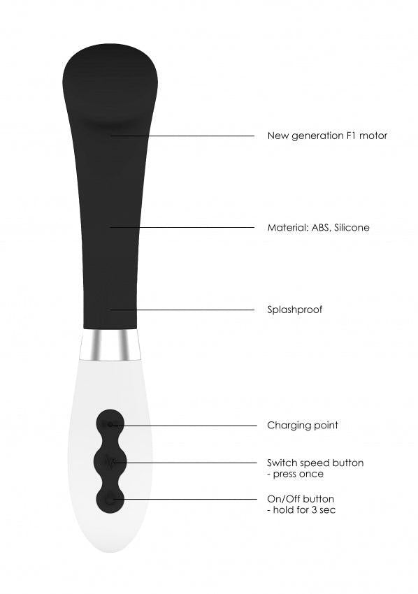 Shots Luna Aceso USB Rechargeable Silicone G Spot Stimulator - G-Spot Vibrators