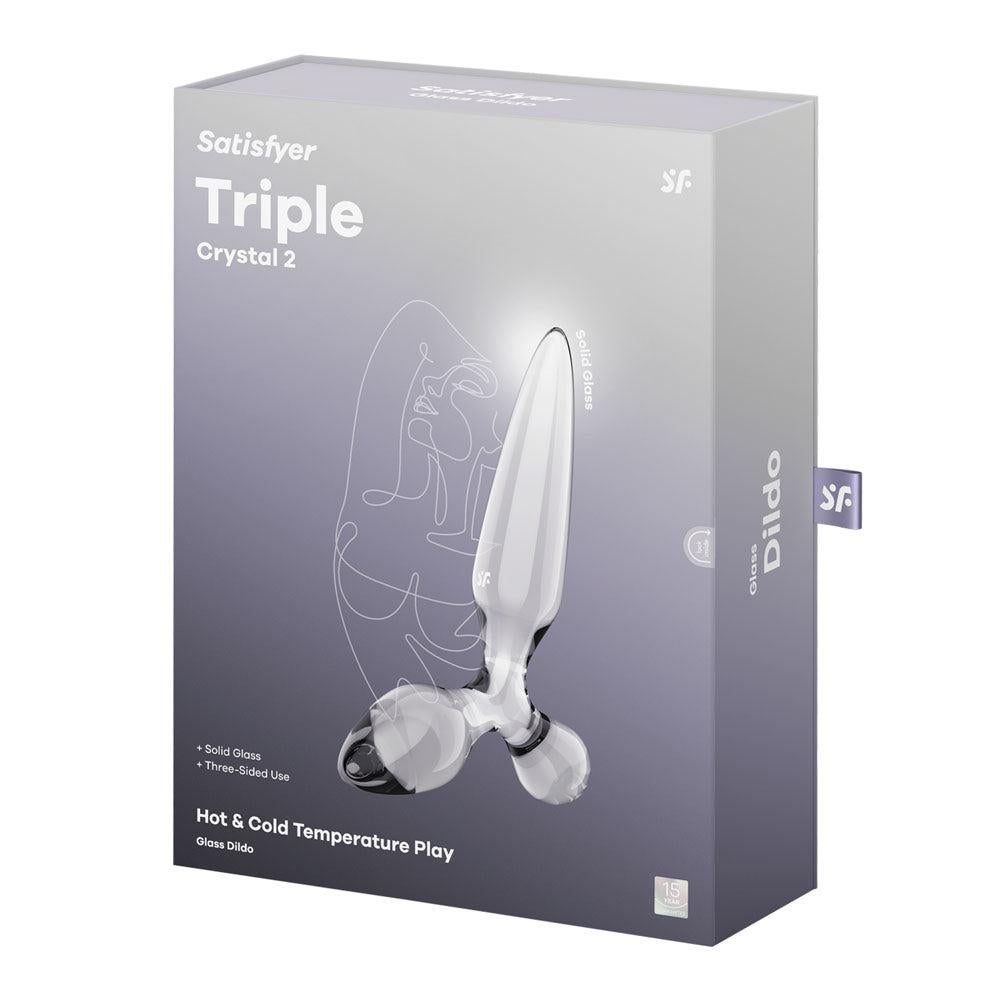 Satisfyer Triple Crystal 2 Glass 3-in-1 Anal Plug - Butt Plugs