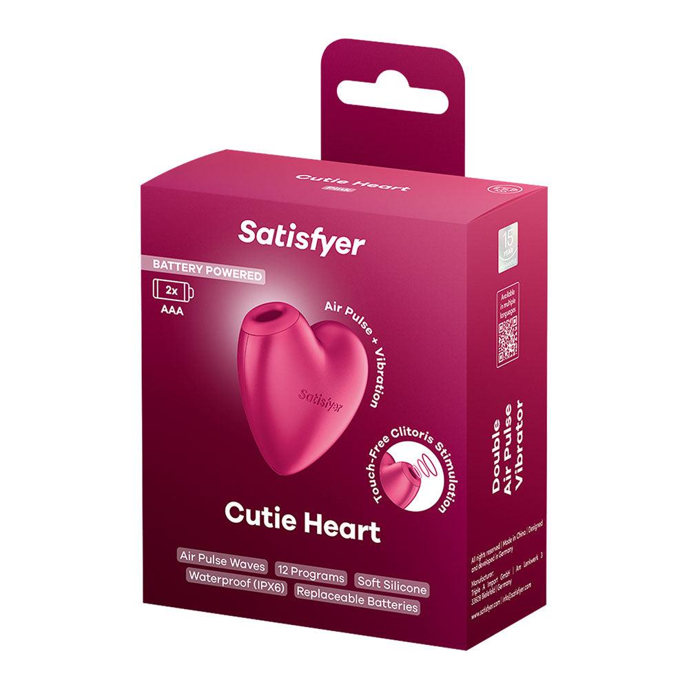 Satisfyer Cutie Heart Battery Operated Air Pulse Clit Vibe - Clit Ticklers and Pulsators