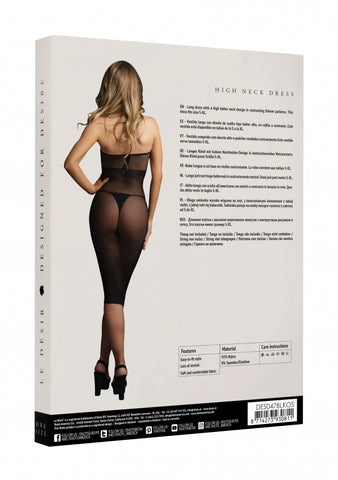 Le Desir High Neck Women's Sexy Dress by Shots Toys - Body Stockings