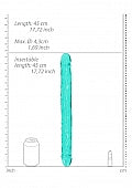 Crystal Realistic Double Dong by Shots Toys - Double Ender