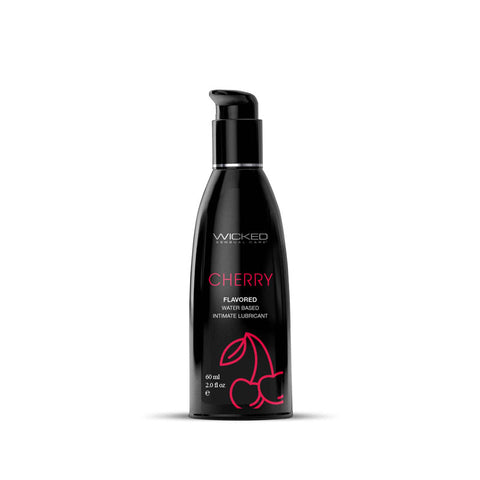 Wicked Cherry Flavoured Water Based Lubricant Bottle - Water Based Lubes