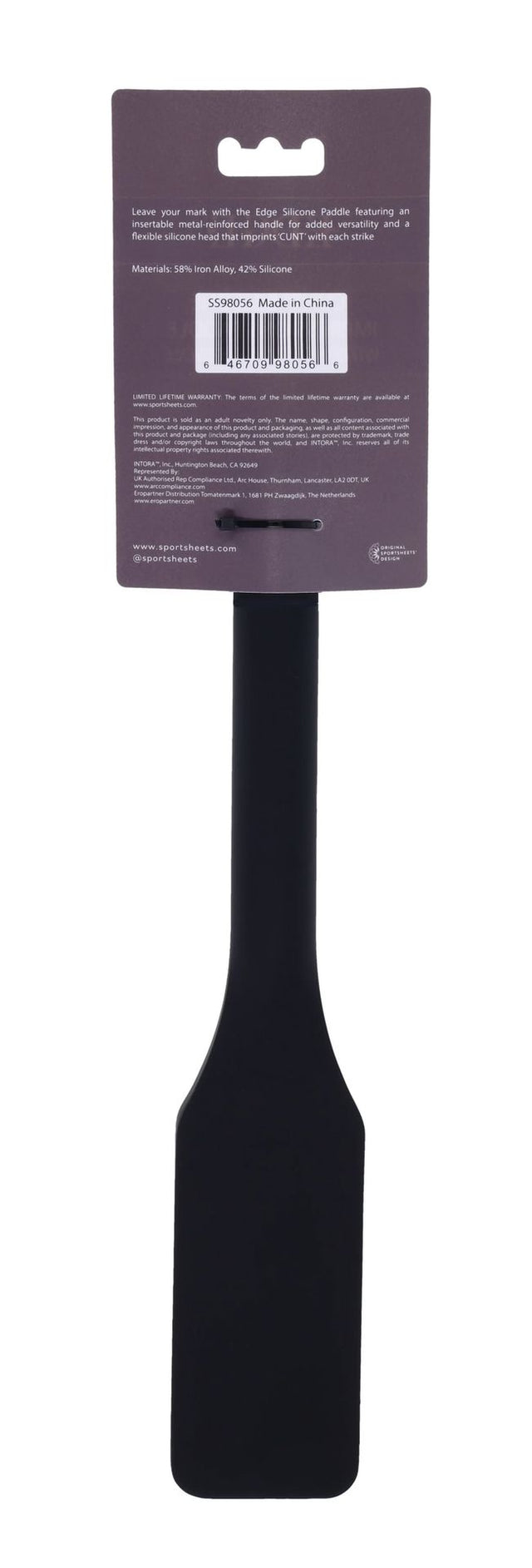 Sportsheets EDGE CUNT Silicone Paddle with Insertable Handle - Paddles And Slappers