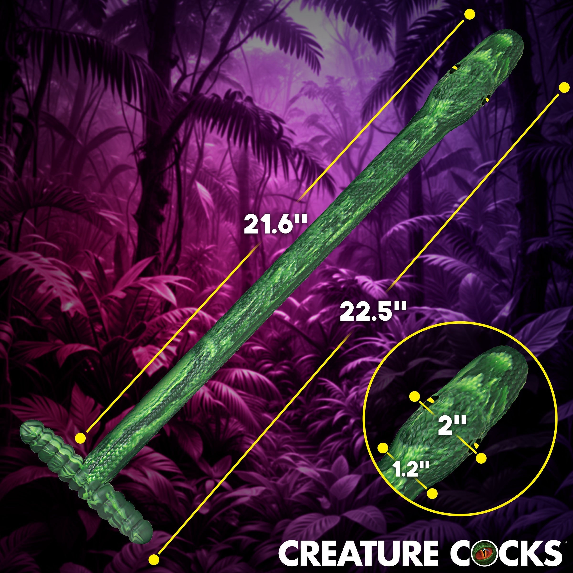 XR Brands Creature Cocks Slither Silicone Dildo - Realistic Dildos