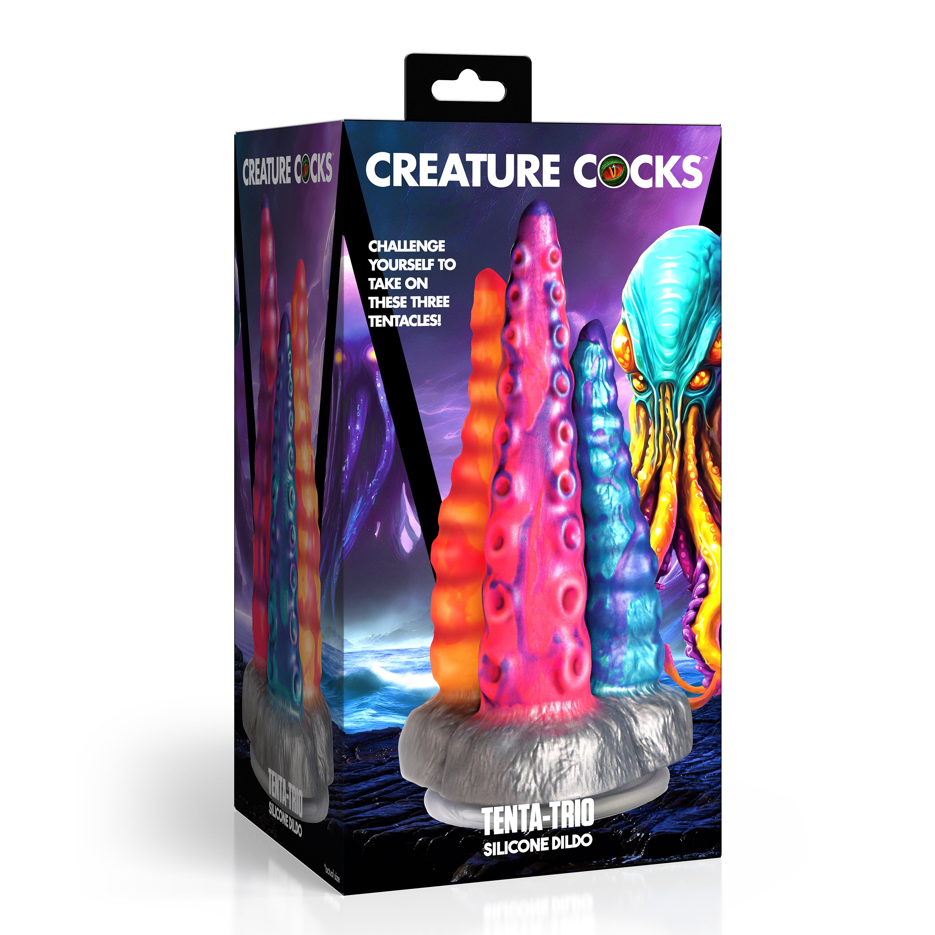 XR Brands Creature Cocks Tenta-Trio Fantasy Silicone Dildo - Realistic Dildos