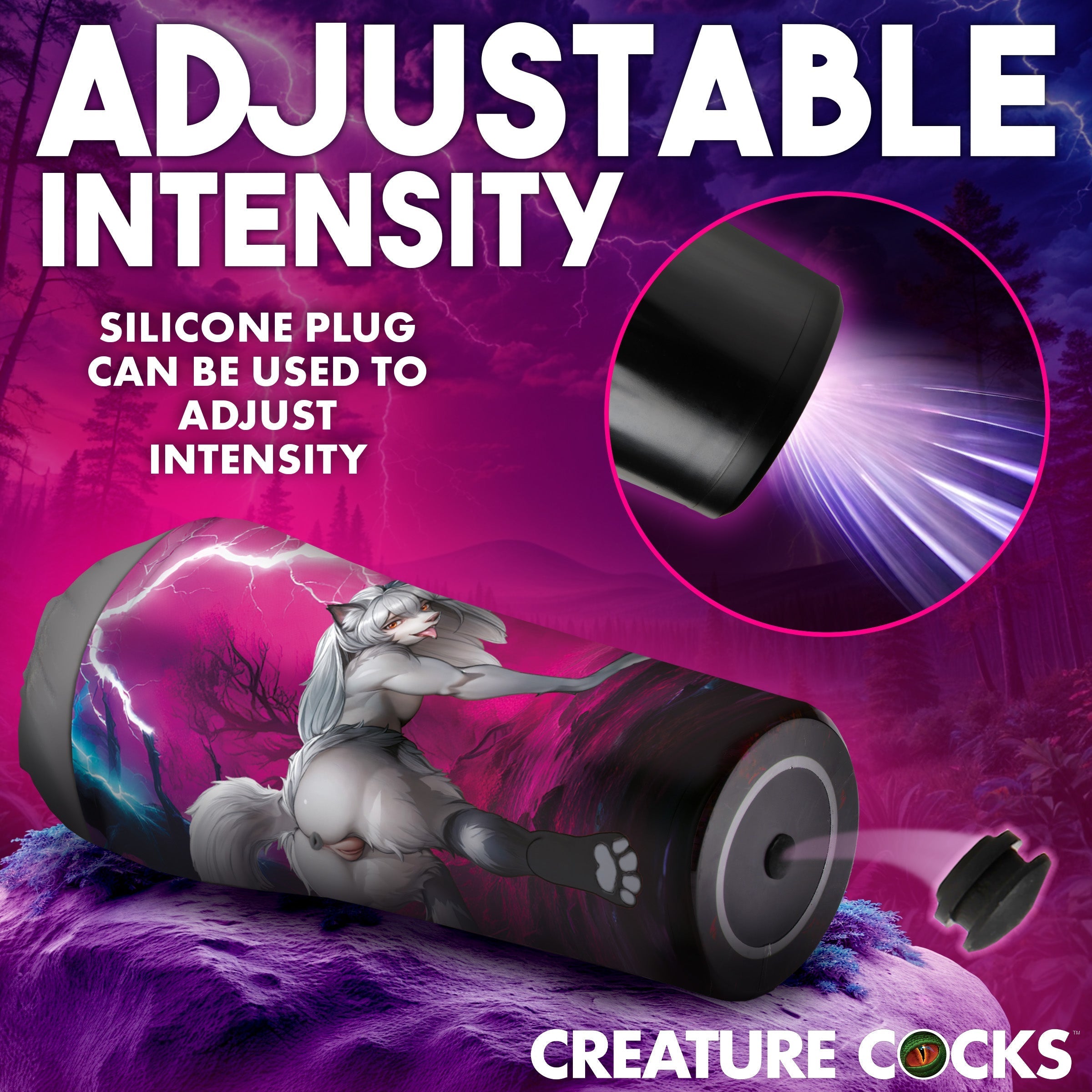XR Brands Creature Cocks Wolf Realistic Ass Stroker - Masturbators and Strokers