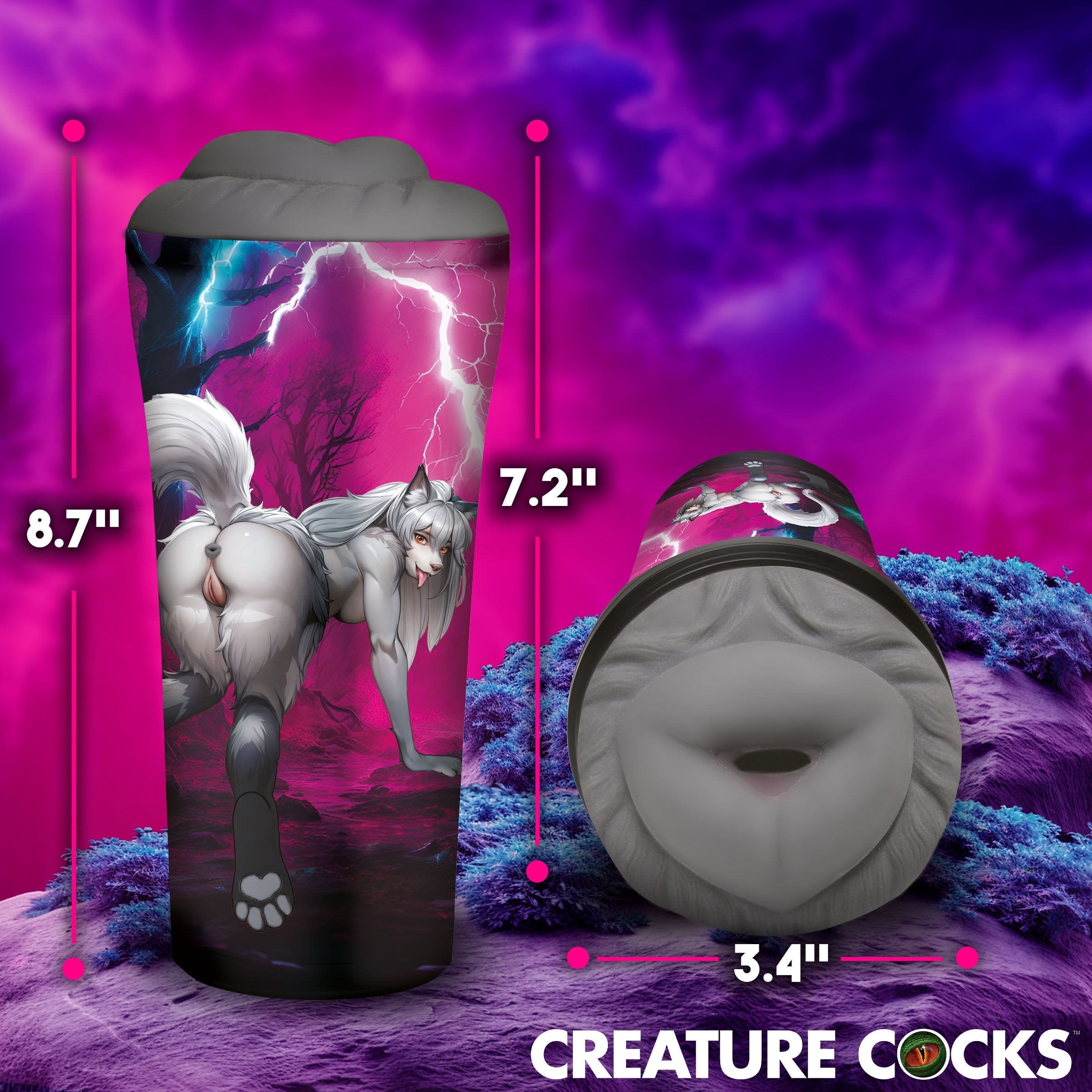 XR Brands Creature Cocks Wolf Realistic Ass Stroker - Masturbators and Strokers