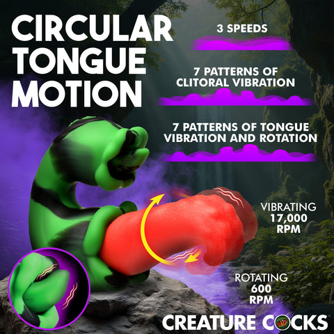 Creature Cocks Tongue Lasher Clit Vibrator by XR Brands - Clit Ticklers and Pulsators
