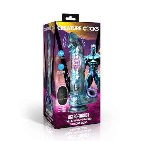 Astro-Thrust Vibrating Silicone Dildo by XR Brands - Vibrating Dildos