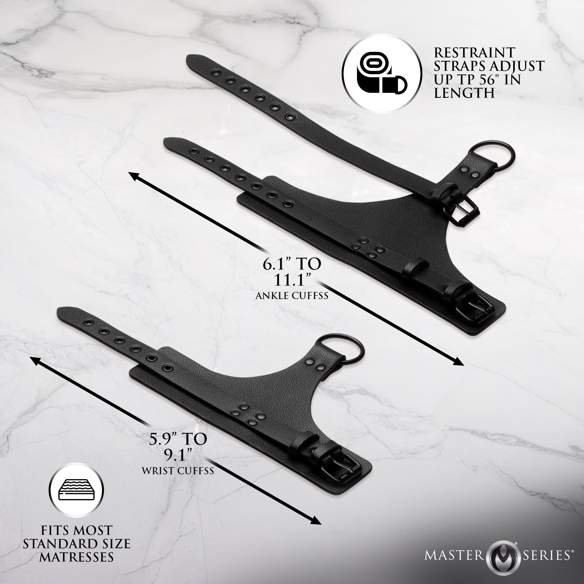 XR Brands Master Series All Access Bed Restraint Kit - Bondage Kits