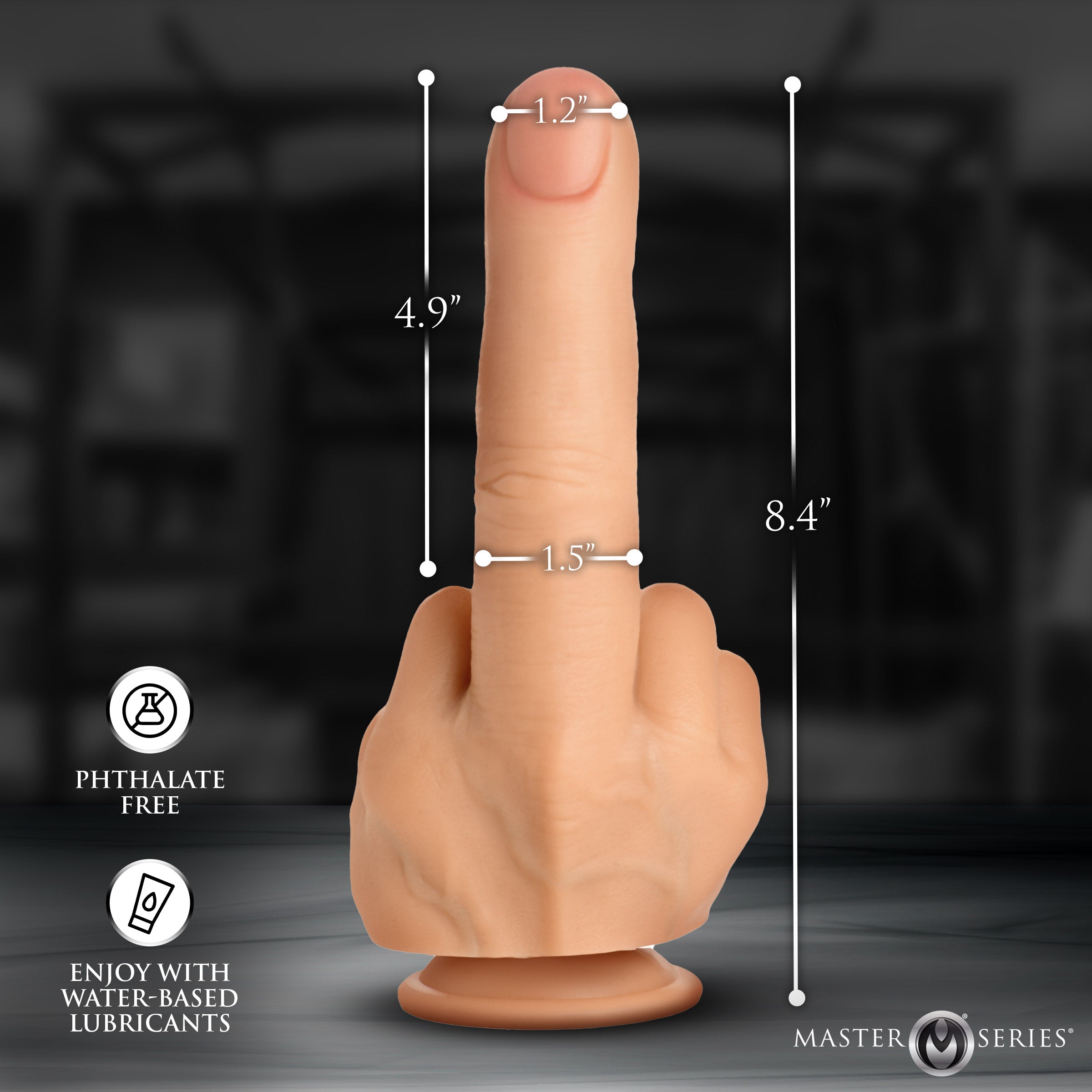XR Brands Master Series The Giant Realistic Finger Dildo - Realistic Dildos