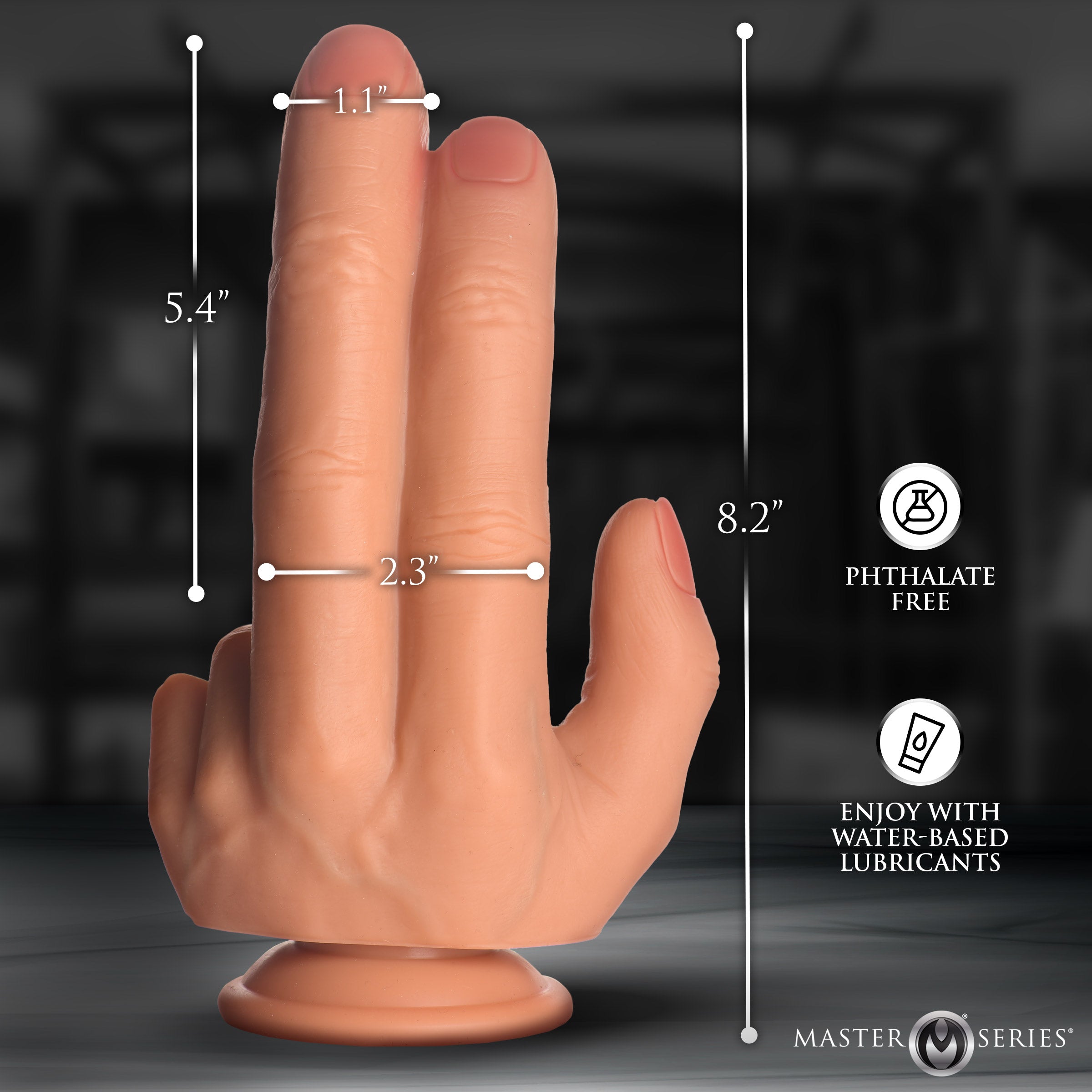 XR Brands Master Series The Shocker Realistic Finger Dildo - Realistic Dildos