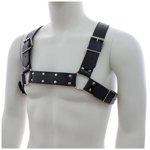 PU Leather BDSM Play Bulldog Brace by Berlin Baby - Cuffs And Restraints