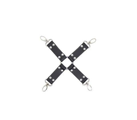 PU Hog Tie Cross Shackle Piece by Berlin Baby - Cuffs And Restraints