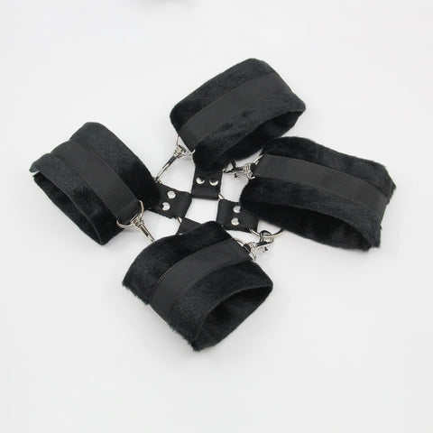 PU Hog Tie Cross Shackle Piece by Berlin Baby - Cuffs And Restraints