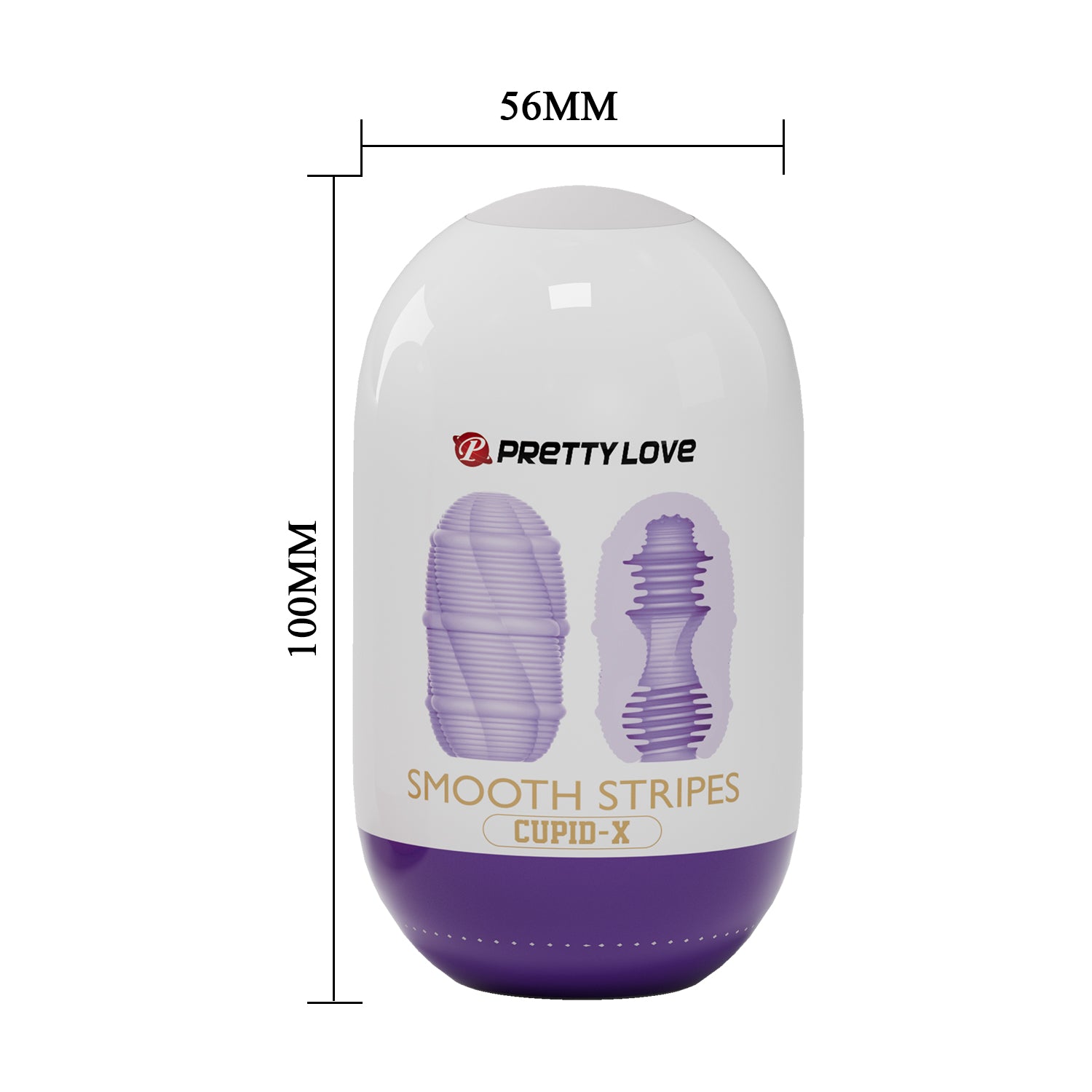 Baile Smooth Stripes Cupid X Male Masturbator Sleeve - Masturbators and Strokers