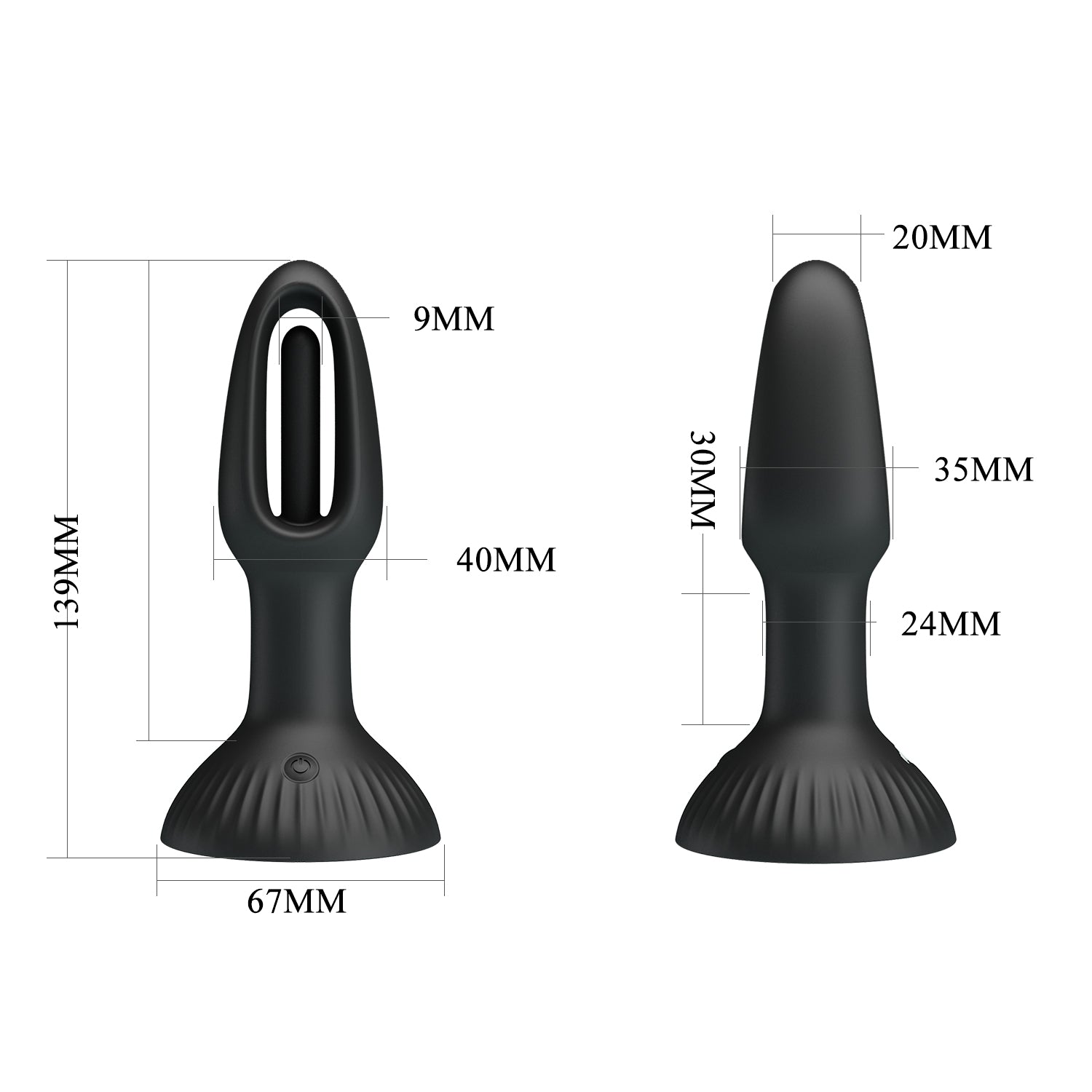 Baile Hubert Vibrating and Wiggling Butt Plug - Butt Plugs