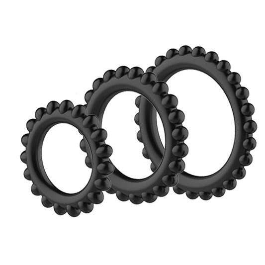 Baile Pretty Love TITAN TPUR 3 in One Silicone Cock Ring Set
