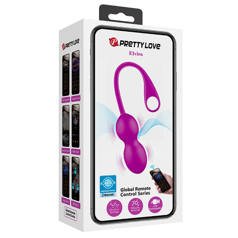 Elvira 12 Functions Rechargeable Vibrating Kegel Ball - Love Eggs and Kegel Exercisers