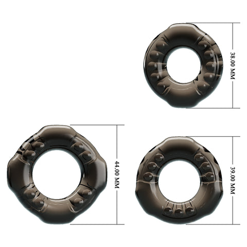 Pretty Love YVONNE Combo Male Cock Ring Set by Baile - Cock Ring Sets