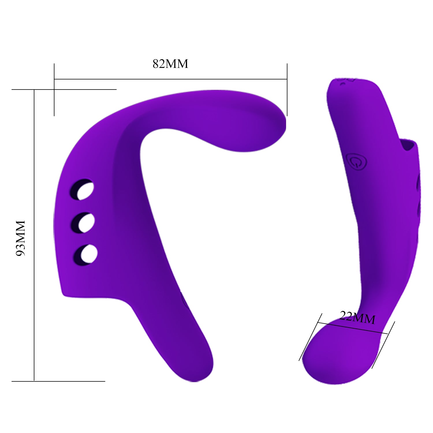 Baile Gorgon 10 Functions Silicone Finger Vibrator - Finger and Tongue Vibrators