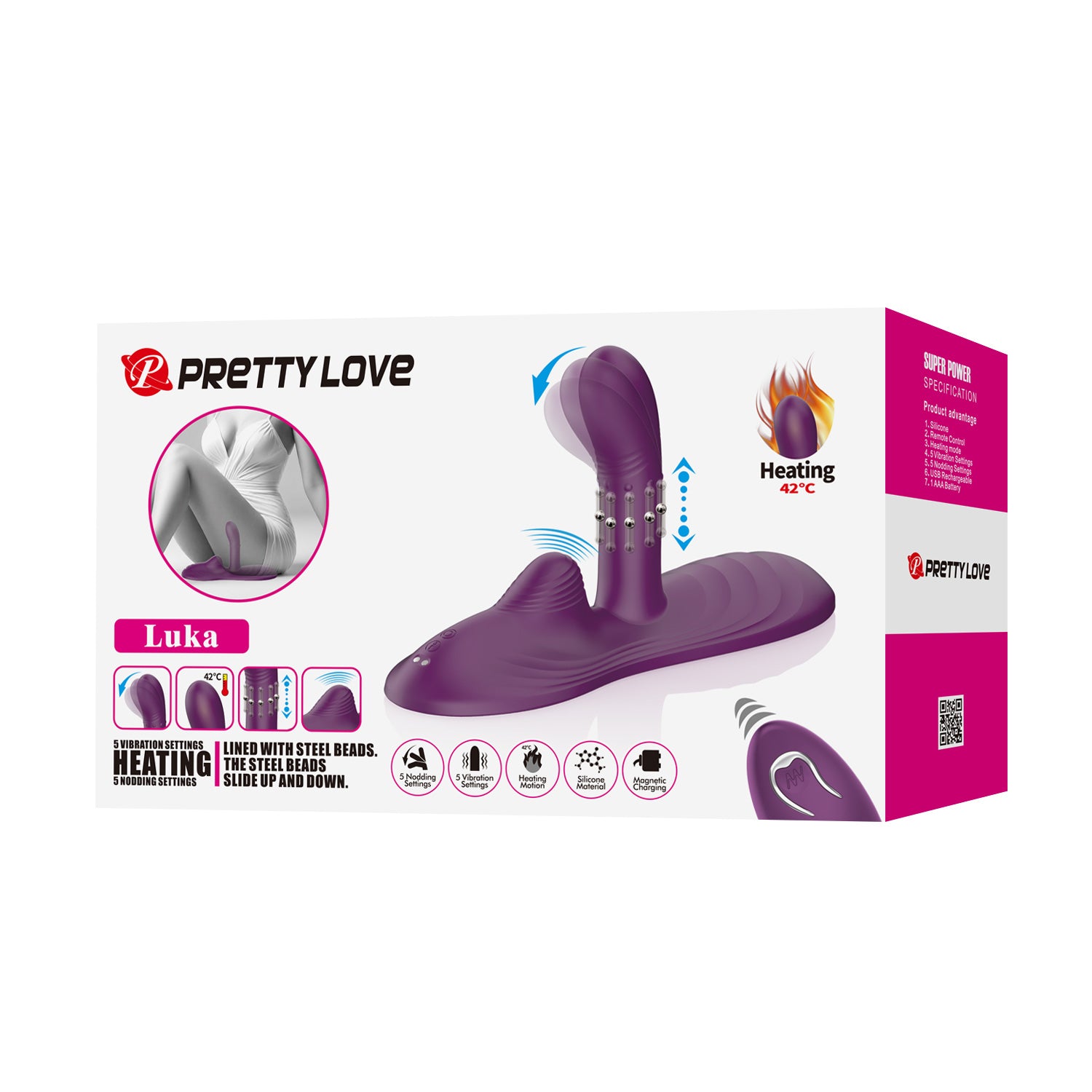 Baile Luka Rechargeable Remote Control Love Pad Vibrator - G-Spot Vibrators