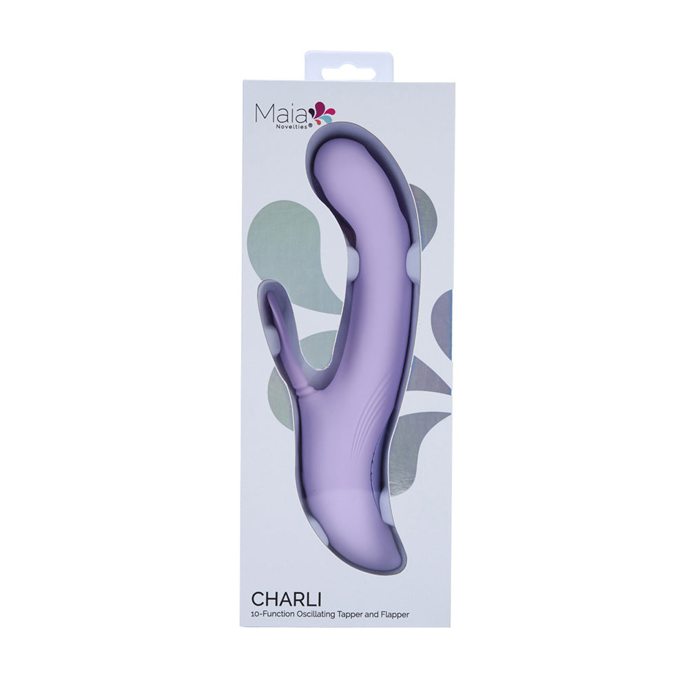 Maia CHARLI USB Rechargeable Flapping & Tapping Rabbit Vibe - Rabbit Vibrators